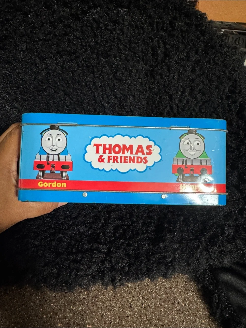 Thomas & Friends Blue Metal Lunchbox with Red Handle and Circus Art